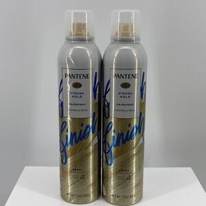 2 Cans Pantene Pro-V Strong Hold Hairspray Level 4 Frizz Control‎ 7oz Aerosol